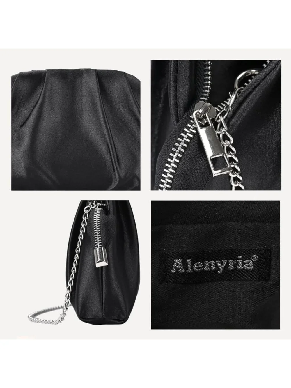 Elegant Satin Pleated Clutch Purse for Women - Formal Evening Bag for Weddings